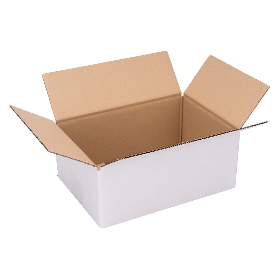 verpacking Faltkartons 250 x 175 x 100 mm KK 24 Weiss [Grösse und Stückzahl wählbar] 1-wellig kleine