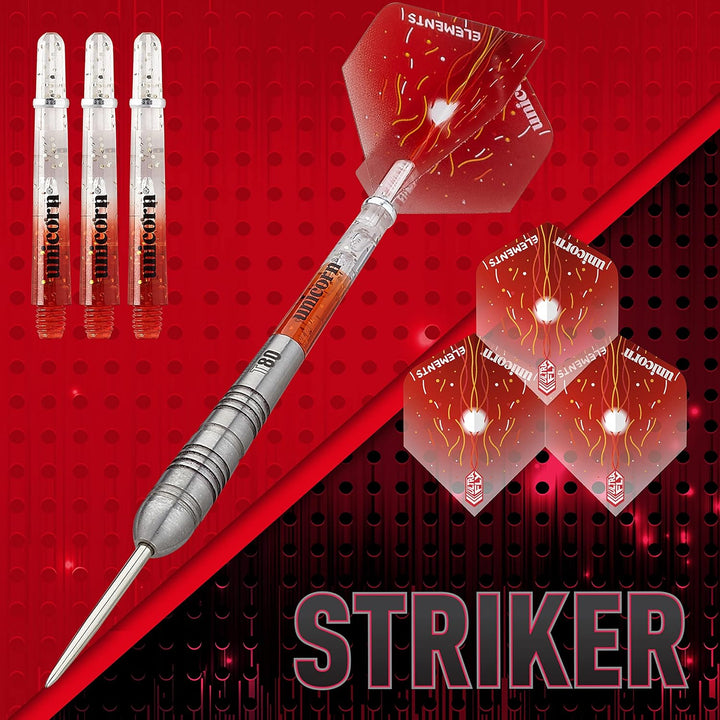 Unicorn Striker Dartpfeile Typ 4, 80% Wolfram, Stahlspitze 23 g rot, 23 g rot