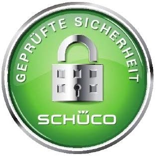 SCHÜCO VarioTec Fenstergriff abschliessbar in Alu/ silber, Edelstahl- Look, Griff für Schüco Kunstst