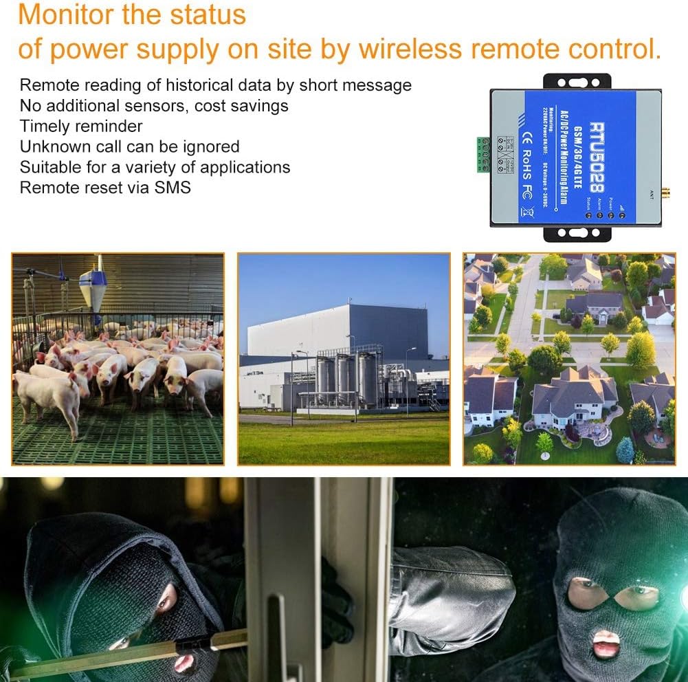 Leapiture GSM-Alarmsystem RTU5028 GSM-Spannungsstatusüberwachung für Stromausfall/Wiederherstellungs