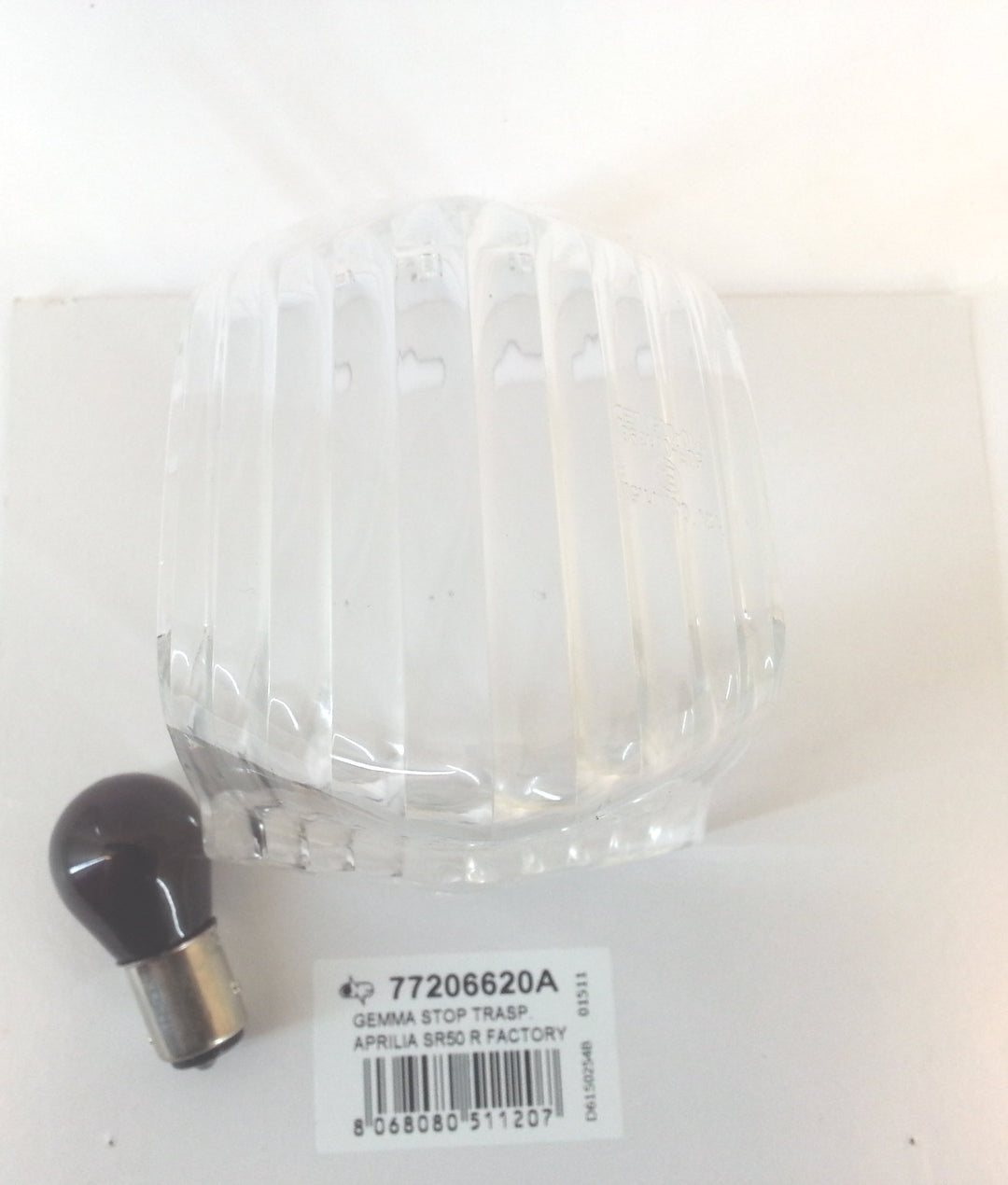 Kristallglas Bremslicht transparent Rücklicht kompatibel mit Aprilia SR 50 R Factory - inklusive rot