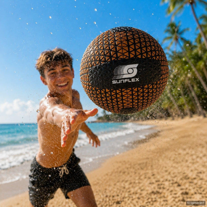 Sunflex® Beach- UND FUNBALL NeoGrip | Neopren Bälle mit maximalen Grip | rutschfeste Silikon-Oberflä