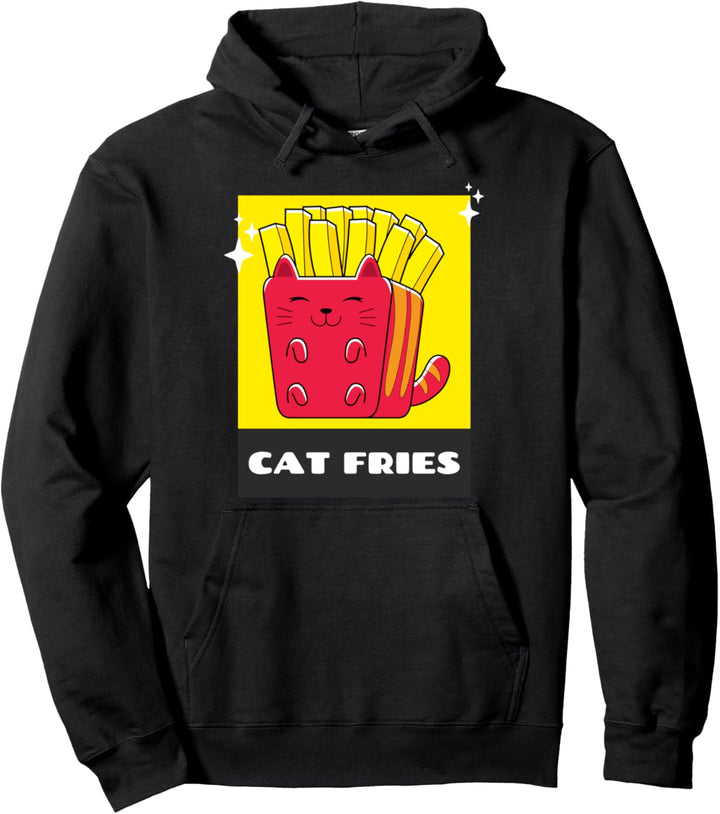 Cat Fries Katzen Pommes Ich Liebe Katzen Und Fast Food Pullover Hoodie