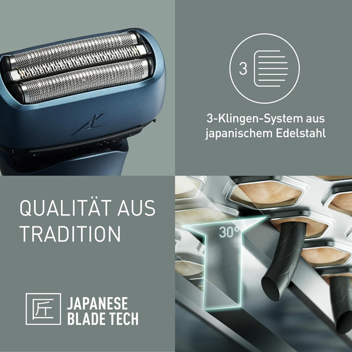 Panasonic Series 700 ES-ALT4B 3-Klingen-Nass- & Trocken-Rasierer für Männer, tragbar, kabellos, wass