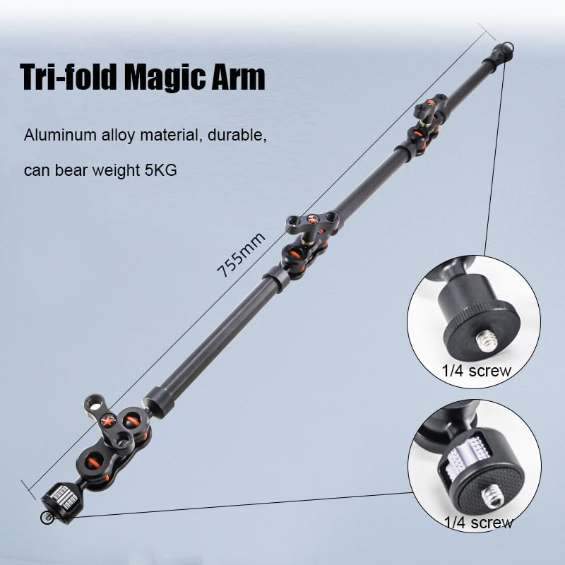 NEWFUN Desktop Magic Arm, Gelenkarm, Kamera Tischhalterung, Flexibel Gelenkarm Tisch Halterung mit 1