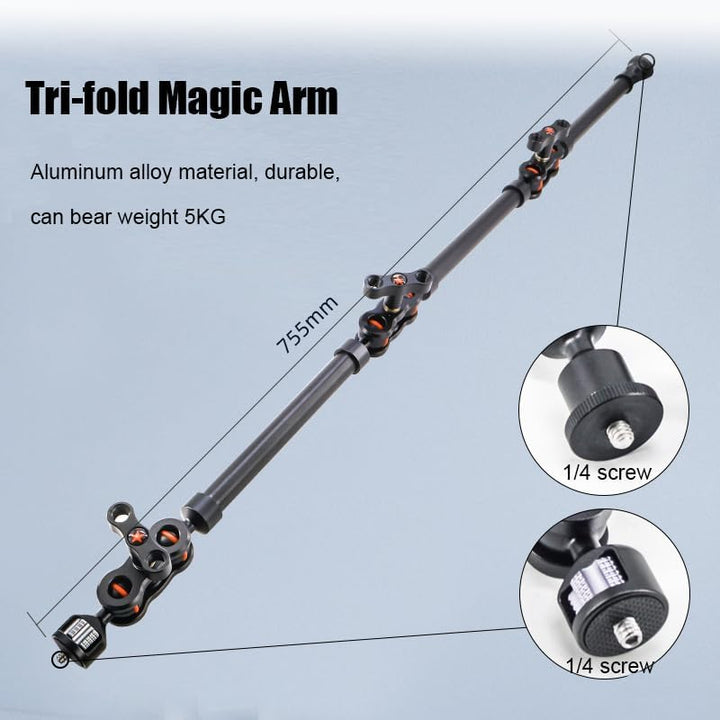 NEWFUN Desktop Magic Arm, Gelenkarm, Kamera Tischhalterung, Flexibel Gelenkarm Tisch Halterung mit 1