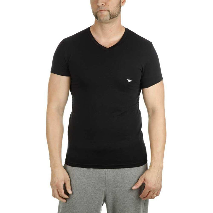 Emporio Armani Underwear Herren Emporio Armani Men's Basic - Stretch Cotton T-Shirt with V-Neck Schl