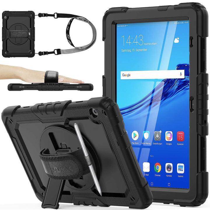 SEYMAC stock Hülle für Huawei MediaPad T5 2018 10,1 Zoll, Stossfeste Ganzkörper-Schutz MediaPad T5 T