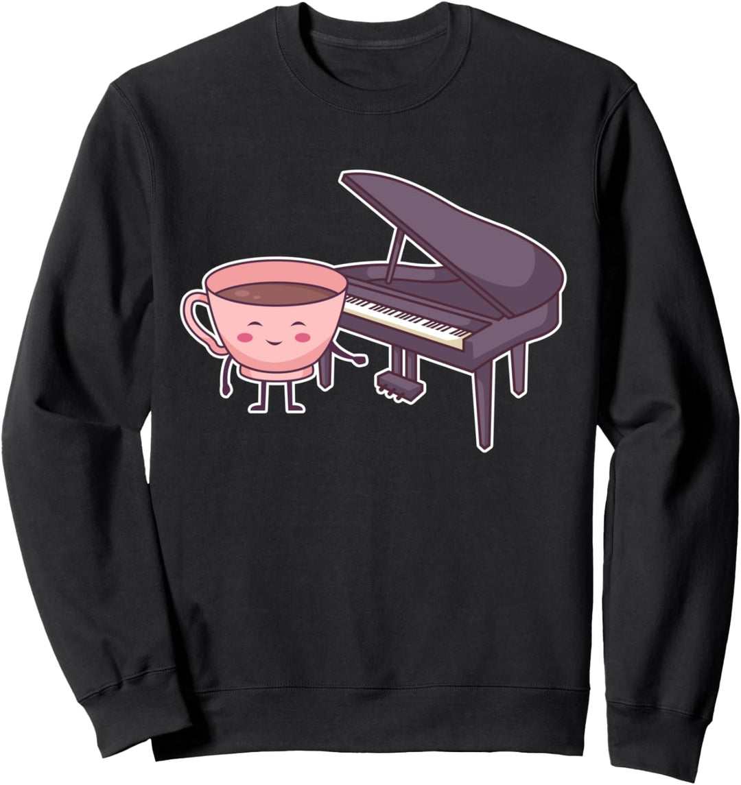 Pianist Klavierspieler Tier Flügel Piano I Kaffee Tasse Sweatshirt