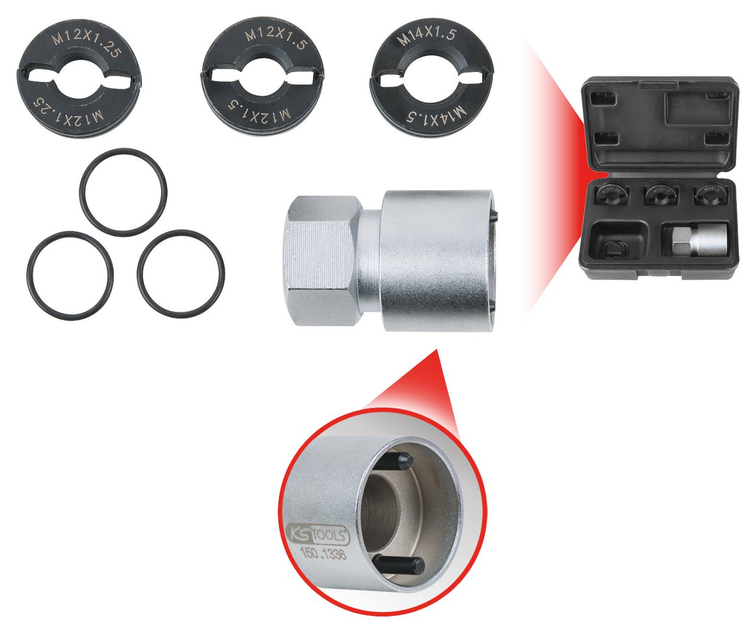 KS Tools 150.1335 Radbolzen-Gewindereparatur-Satz, 4-teilig