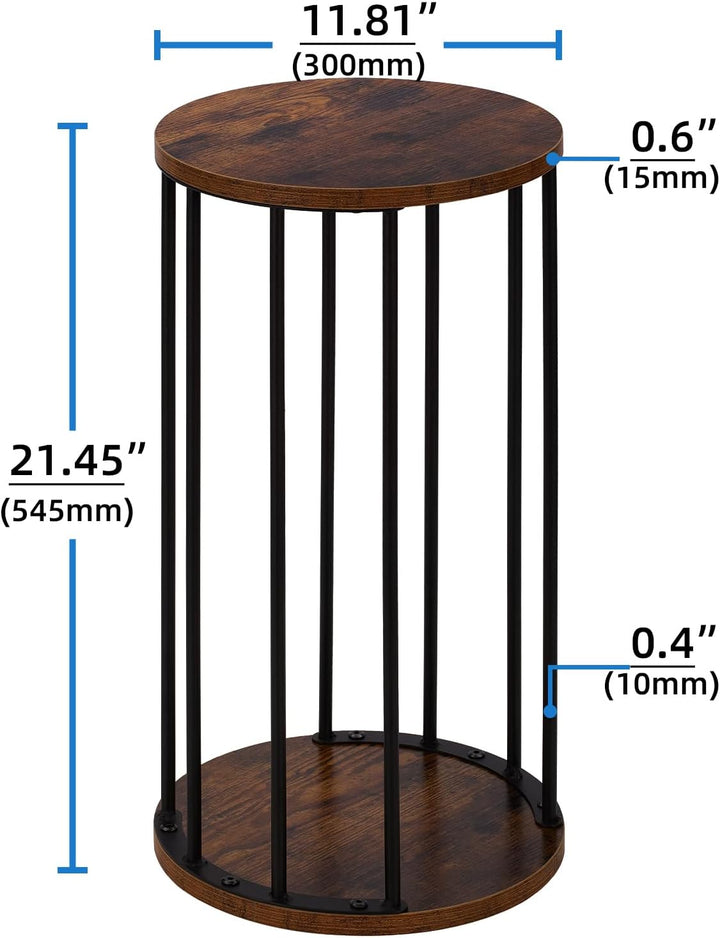 HDANI Rund Pflanzenständer Metall 35cm,Solider und Robuster Blumenständer für Wohnzimmer, Garten,Bal