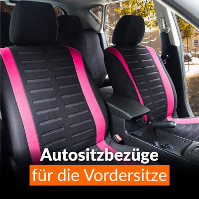 Upgrade4cars Autositzbezüge Set für die Vordersitze | Auto-Schonbezüge Universal in Pink Vordersitze