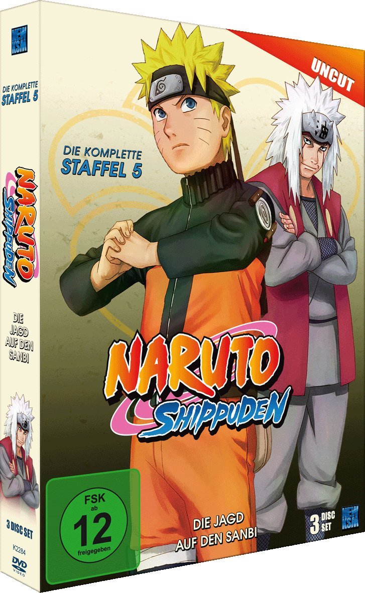 Naruto Shippuden, Staffel 5: Die Jagd auf den Sanbi (Episoden 309-332, uncut [3 DVDs], DVD
