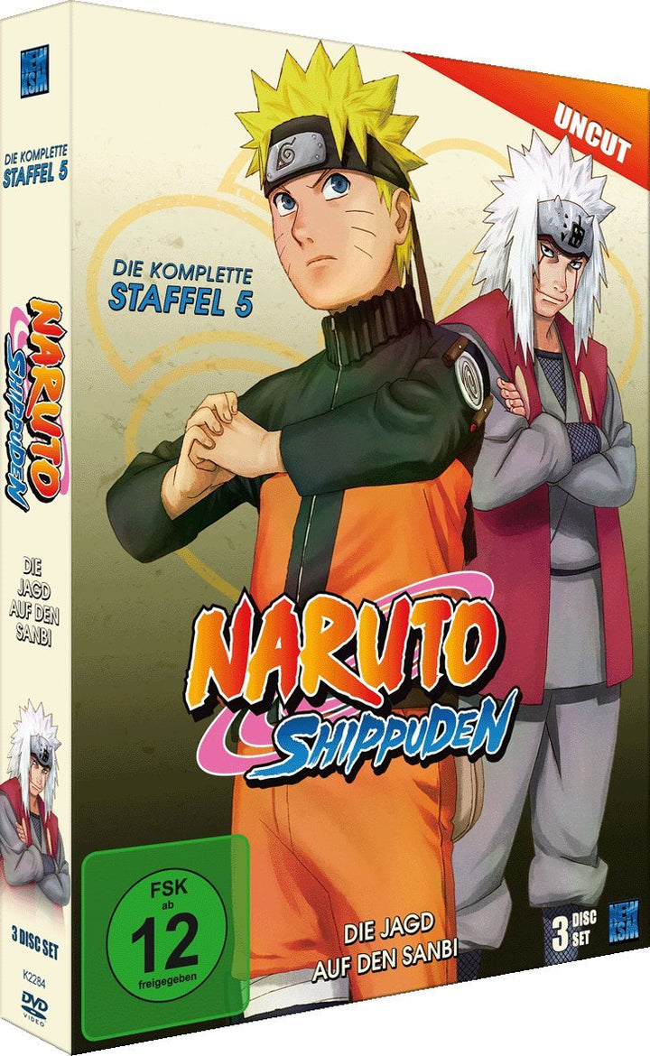 Naruto Shippuden, Staffel 5: Die Jagd auf den Sanbi (Episoden 309-332, uncut [3 DVDs], DVD
