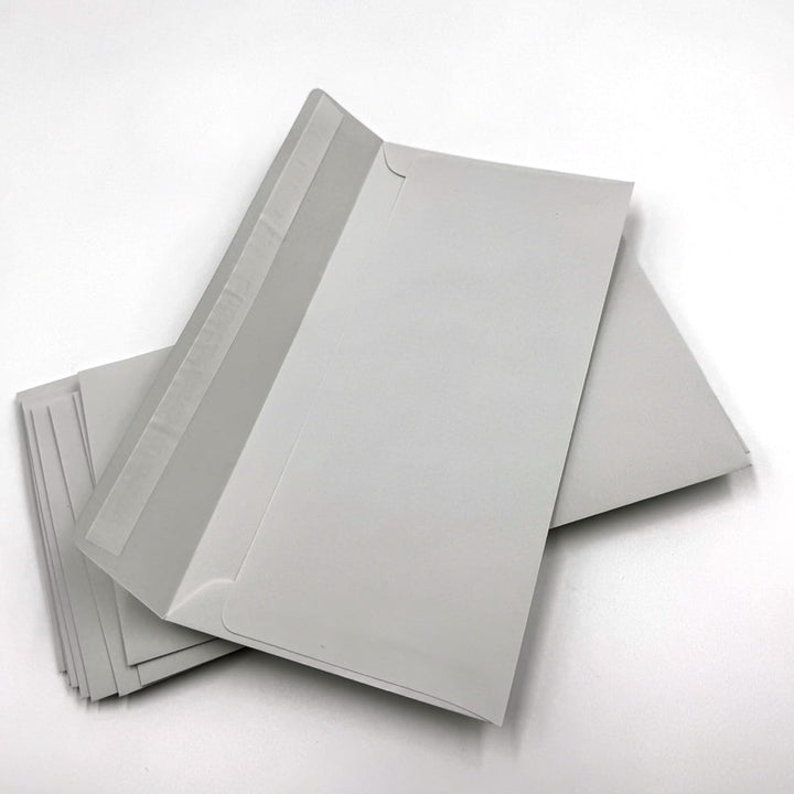 Briefumschläge DIN lang ohne Fenster (100 Stück), selbstklebend - Brief Umschläge 22 x 11 cm - Sicht