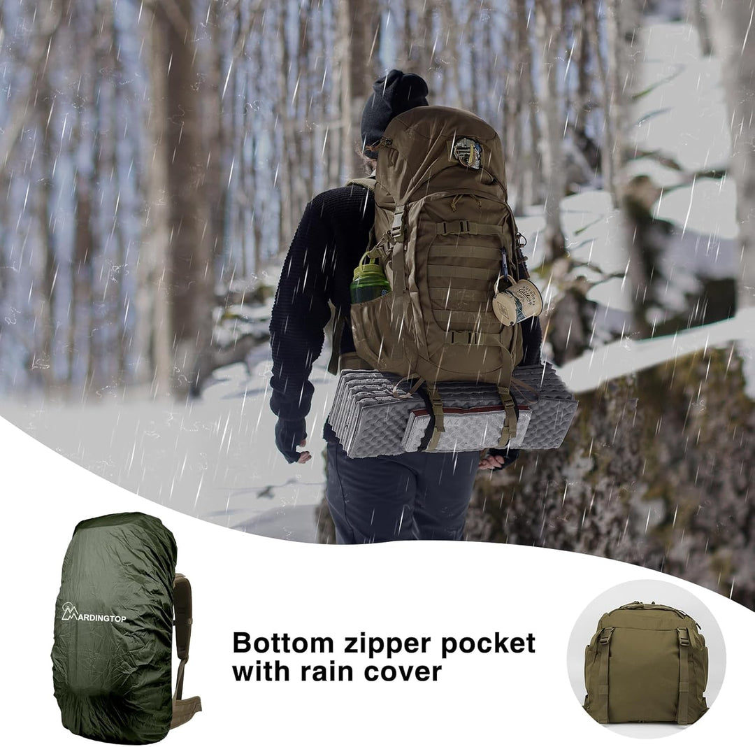 Mardingtop 50/60 Liter Erwachsene Taktischer Trekkingrucksacke Rucksack Outdoor Wanderrucksäcke Khak