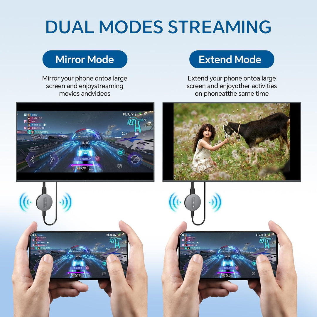 Miracast Dongle DLNA AirPlay HDMI Display Adapter Wireless Plug & Play Streaming Video und Audio von