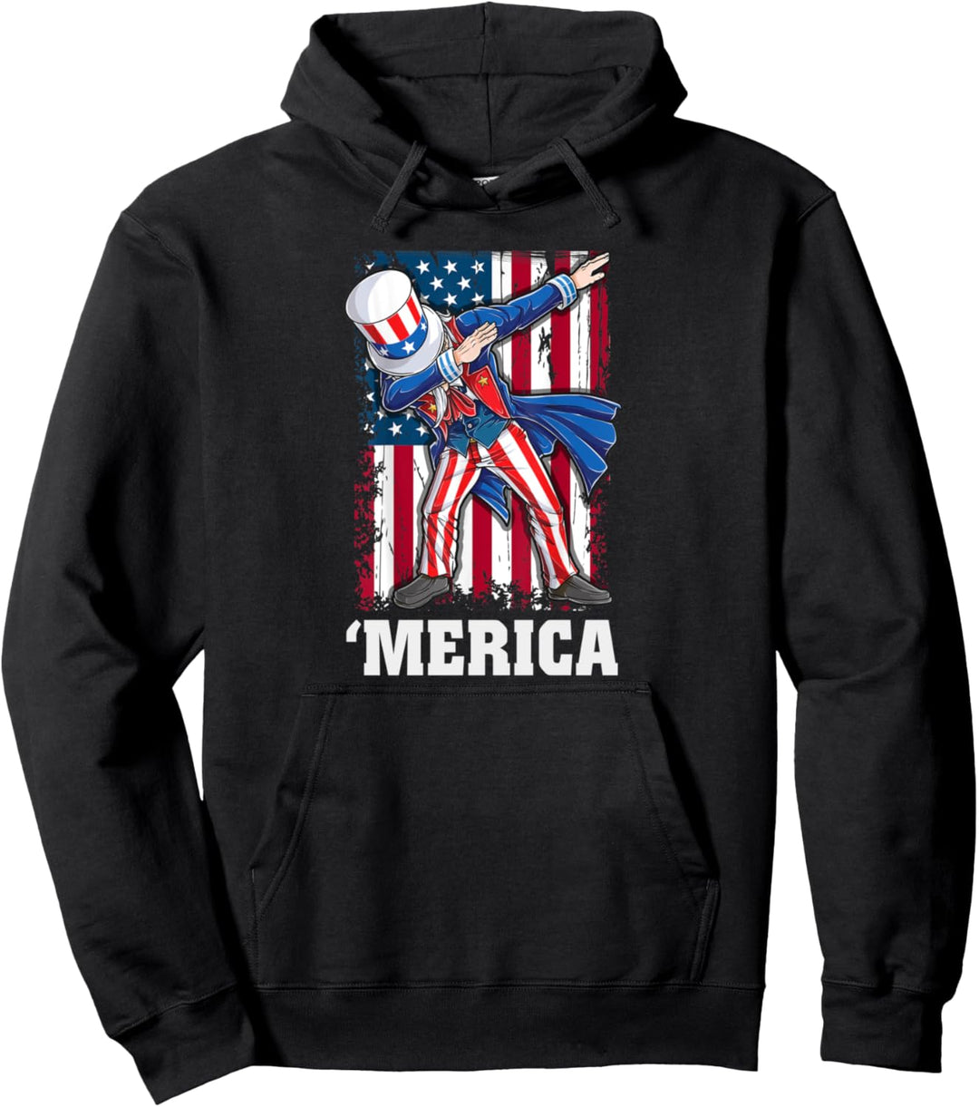 4. JULI Shirt MERICA DABBING UNCLE SAM Amerikanische USA Pullover Hoodie