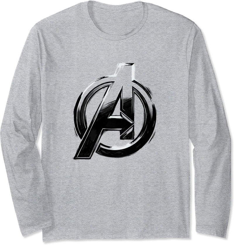 Marvel Avengers Sketch A Logo Langarmshirt