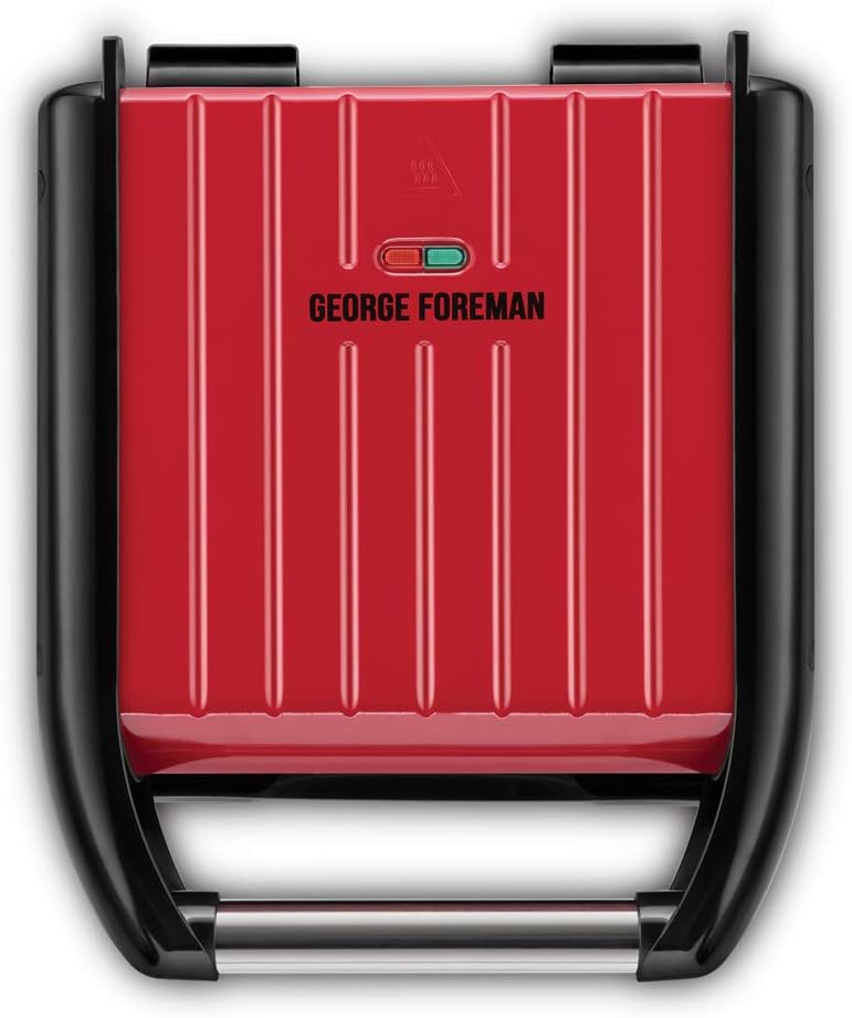 George Foreman Kontaktgrill & Panini- / Sandwichgrill [Grösse 24x17cm - für 3 Portionen] Compact Ste