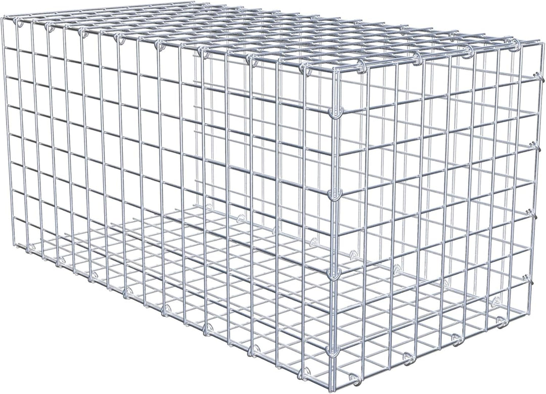 GABIONA Anbau-Gabione Typ2 eckig, Maschenweite 5 x 5 cm, Tiefe 30 cm, Gabione 80 x 40 x 30 cm (L x H