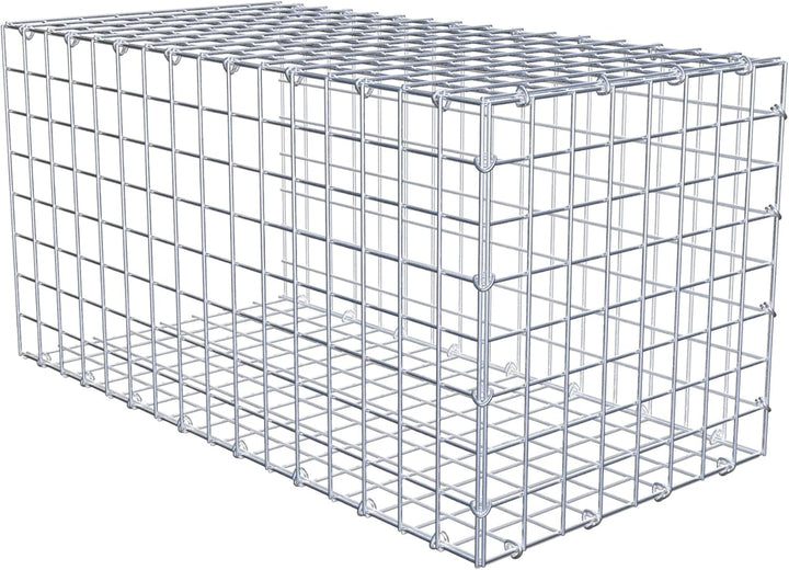 GABIONA Anbau-Gabione Typ2 eckig, Maschenweite 5 x 5 cm, Tiefe 30 cm, Gabione 80 x 40 x 30 cm (L x H
