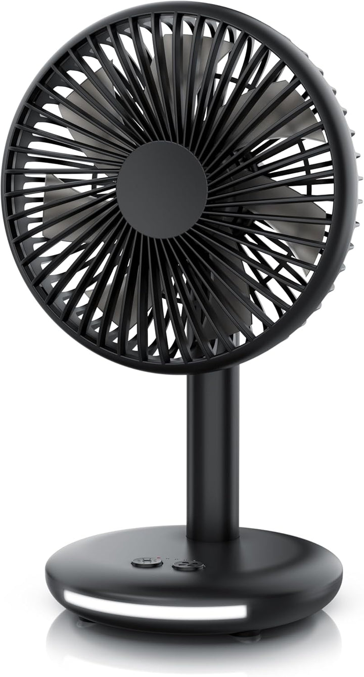 CSL - Tischventilator mit Akku 2000 mAh - USB Mini Desk Fan - Schreibtischventilator - 90° neigbar -