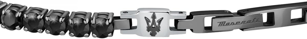 Maserati Jewels Herren Armband aus Stahl, IP GUN, CZ - JM222AVC06