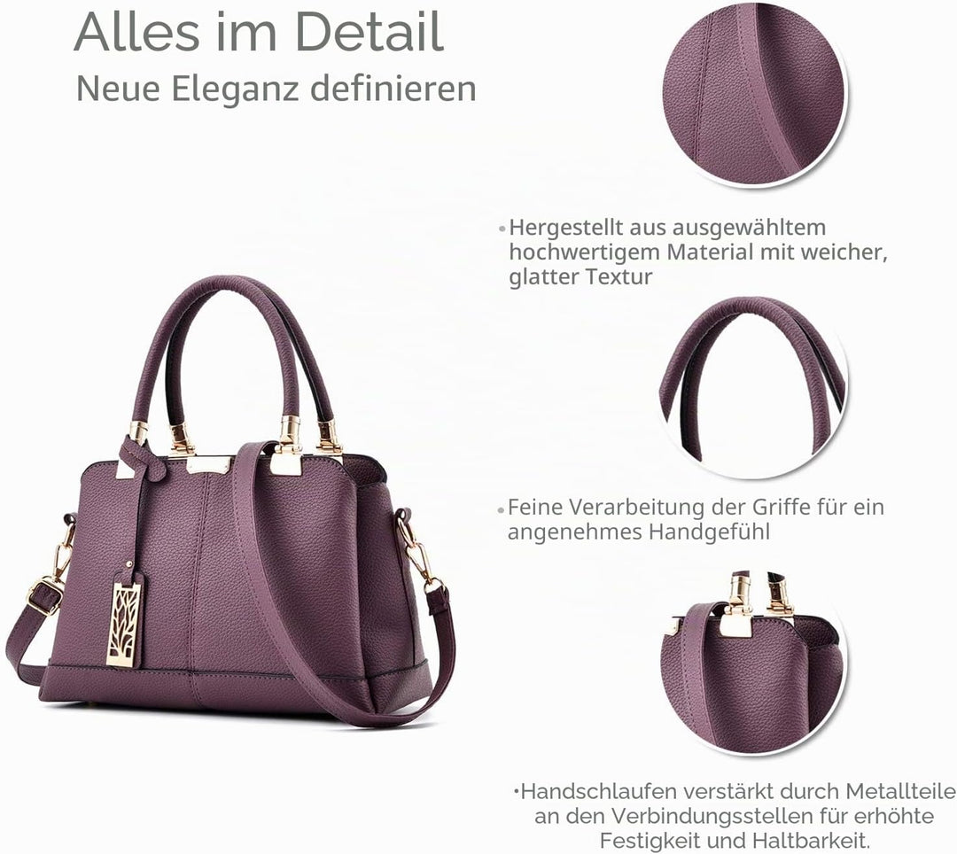 NICOLE & DORIS Damen Handtaschen Elegante Damen Tasche Designe Frauen Umhängetasche PU Weiche Ledert