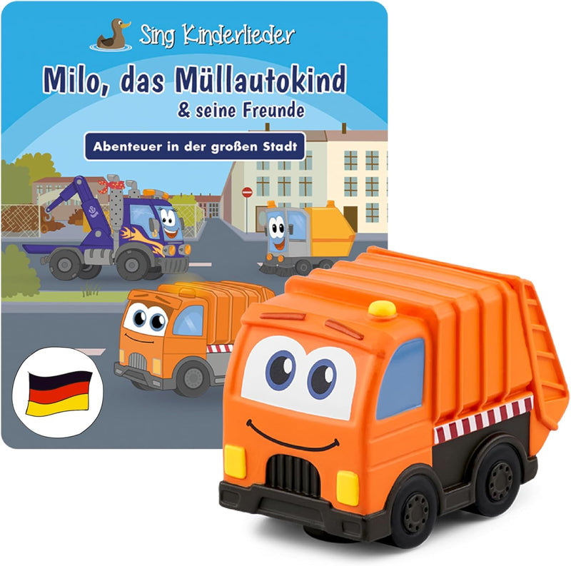 tonies Hörfigur für Toniebox, Sing Kinderlieder – Milo, das Müllautokind & Seine Freunde: Abenteuer