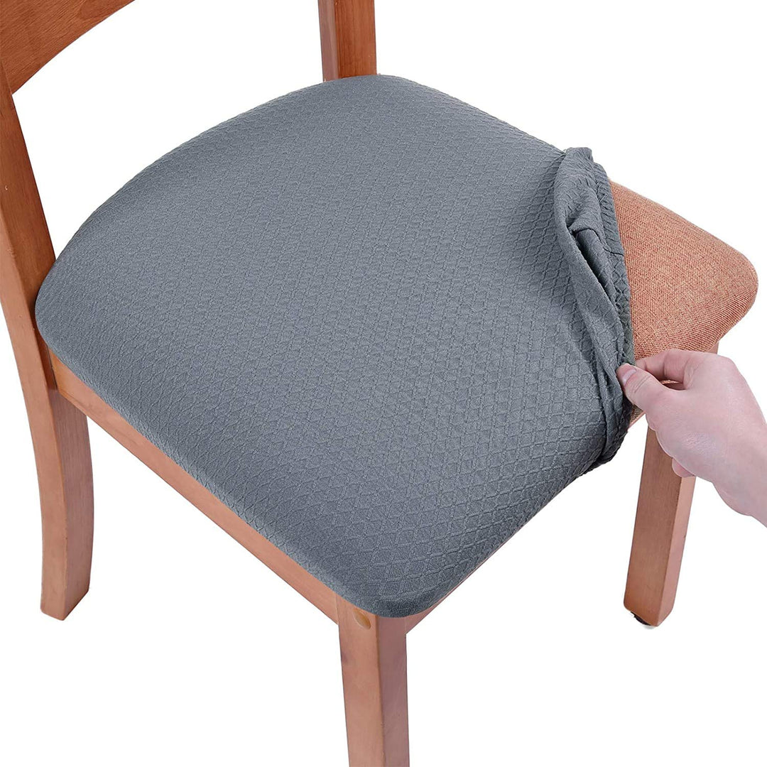 Homaxy Stretch Spandex Jacquard Esszimmerstuhl Sitzbezüge, herausnehmbarer waschbarer Anti-Staub Ess