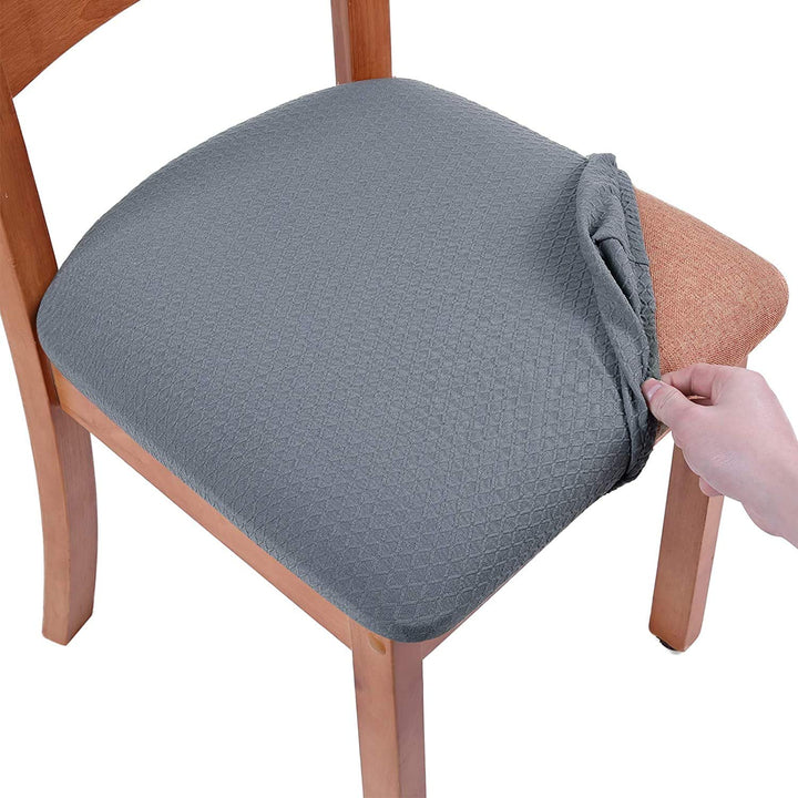 Homaxy Stretch Spandex Jacquard Esszimmerstuhl Sitzbezüge, herausnehmbarer waschbarer Anti-Staub Ess