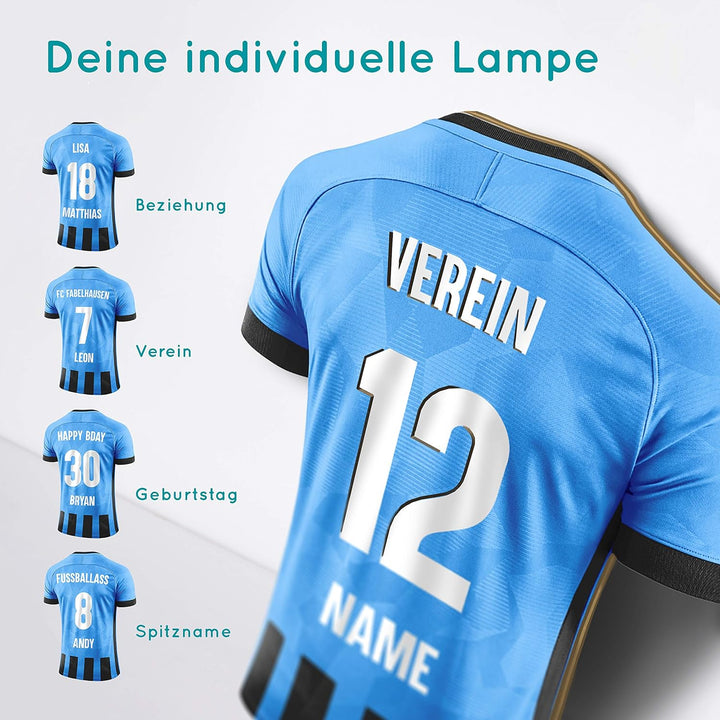Elbeffekt Trikotlampe für Mannheim Fans aus Holz - personalisierbares Geschenk - schenke Dein indivi