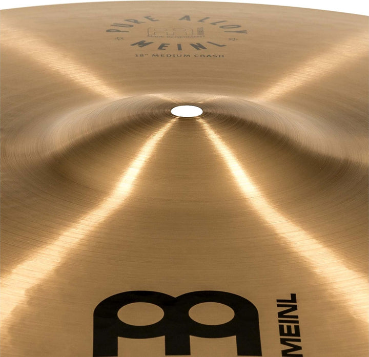 Meinl Cymbals Pure Alloy Crash Medium 18 Zoll (Video) Schlagzeug Becken (45,72cm) Pure Alloy Bronze,