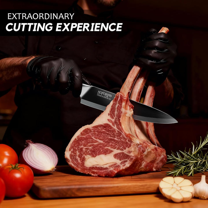 20cm Chefmesser Japanisches Handgeschmiedetes Kochmesser Aus Hochkohlensoffstahl Mit Ergonomischem H