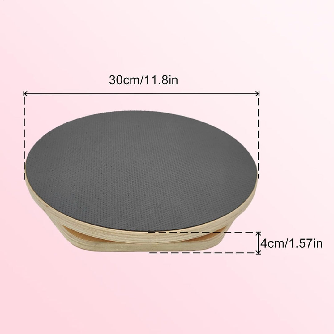 Ab Twister Board für Übungen, Wooden Balance Twist Board, Core Waist Trainer, Body Toning Disc, trag