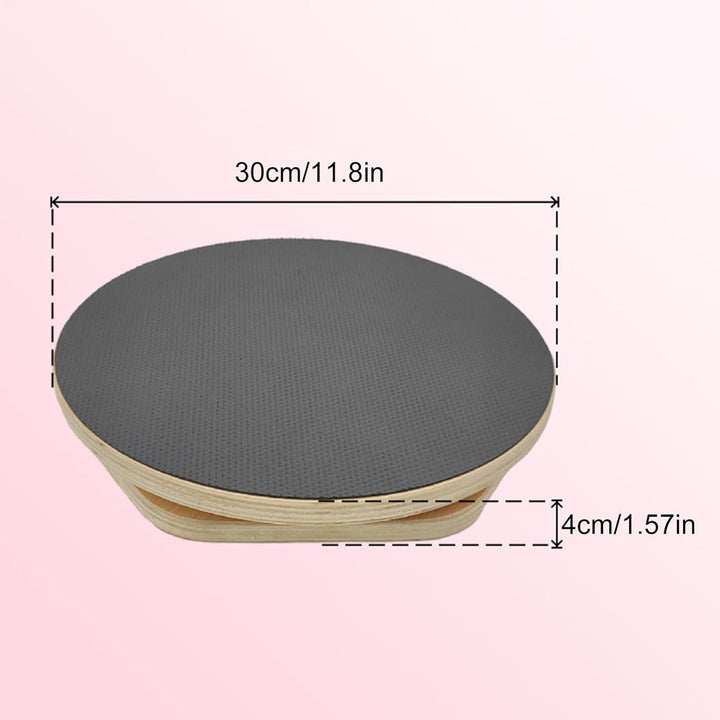 Ab Twister Board für Übungen, Wooden Balance Twist Board, Core Waist Trainer, Body Toning Disc, trag