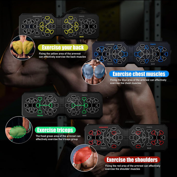 Tragbare Liegestützbrett mit Liegestützgriffe, Faltbares Push Up Board für Zuhaus, Multifunktionelle