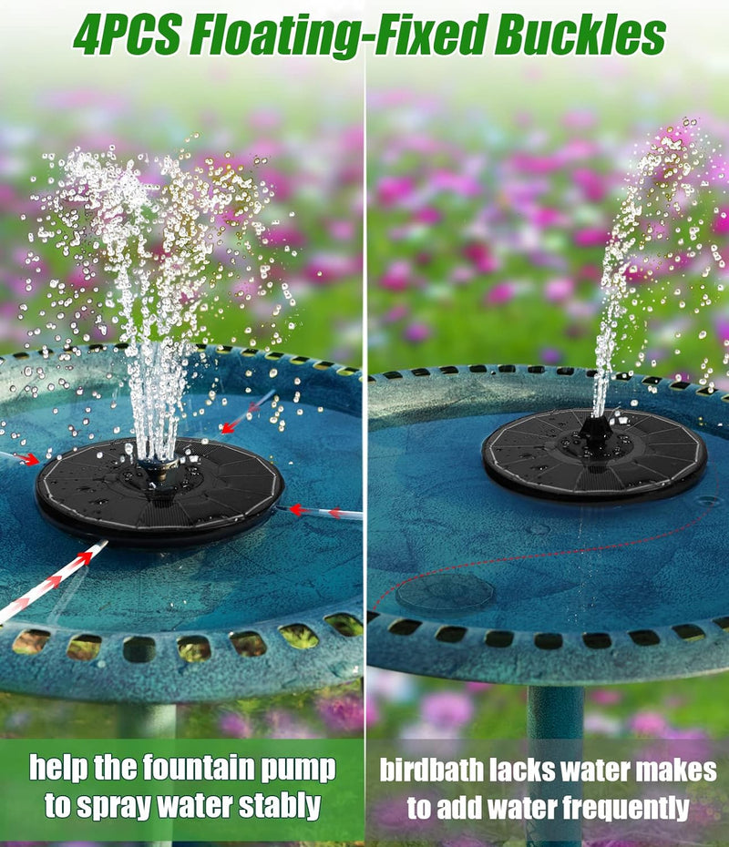 SZMP Solar Springbrunnen für aussen 100% Glas 2023 Upgraded,3.5W Solar Teichpumpe mit 8 Effekte Sola
