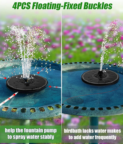 SZMP Solar Springbrunnen für aussen 100% Glas 2023 Upgraded,3.5W Solar Teichpumpe mit 8 Effekte Sola