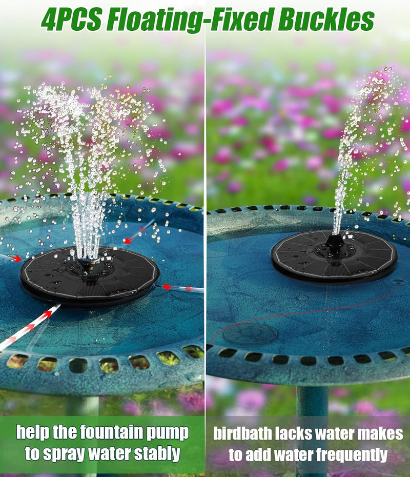 SZMP Solar Springbrunnen für aussen 100% Glas 2023 Upgraded,3.5W Solar Teichpumpe mit 8 Effekte Sola