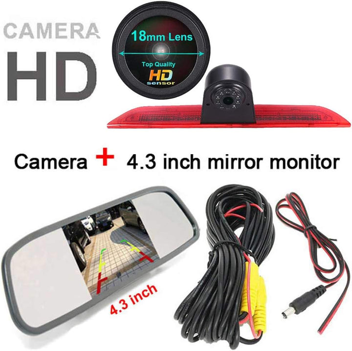 1280 x 720 Pixels Auto Top Mount Brake Bremsleuchte Kamera Bremslicht Rückfahrkamera für Ford Transi