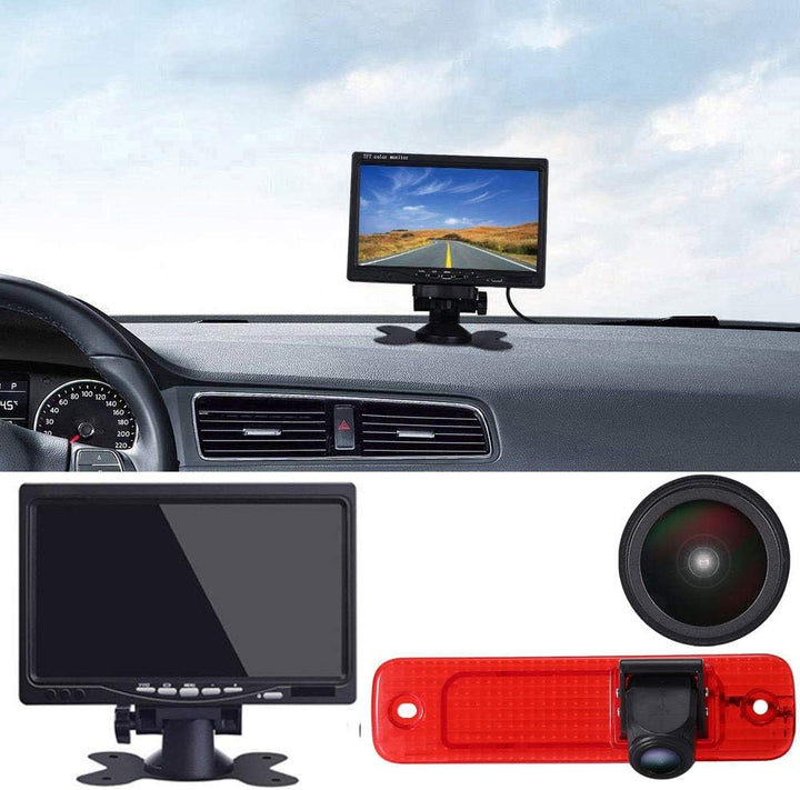 Rückfahrkamera Transporter Van + 7 Zoll TFT LCD Bildschirm Auto Monitor, Bremsleuchte Auto Dach Rück
