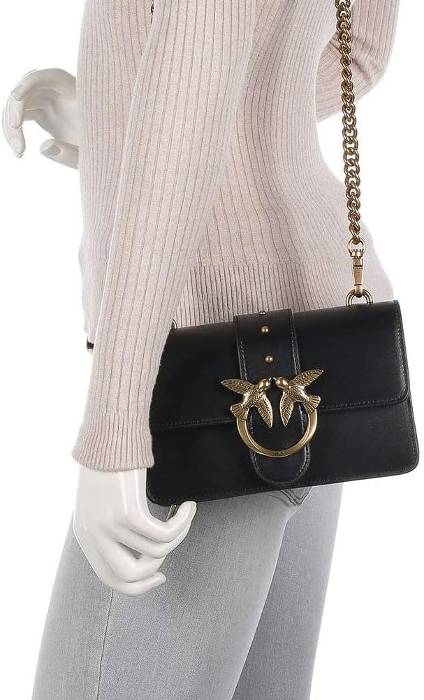 Pinko, Mini Love Bag One Simply, Damen-Tasche, Einheitsgrösse Z99q Schwarz-antik-gold, Z99q Schwarz-