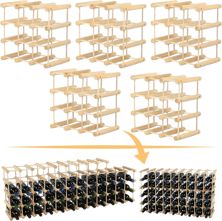 Weinregal Modular TANNE, für 72 Flaschen oder mehr, Flaschenregal, Weinständer, Getränkeregal, Flasc