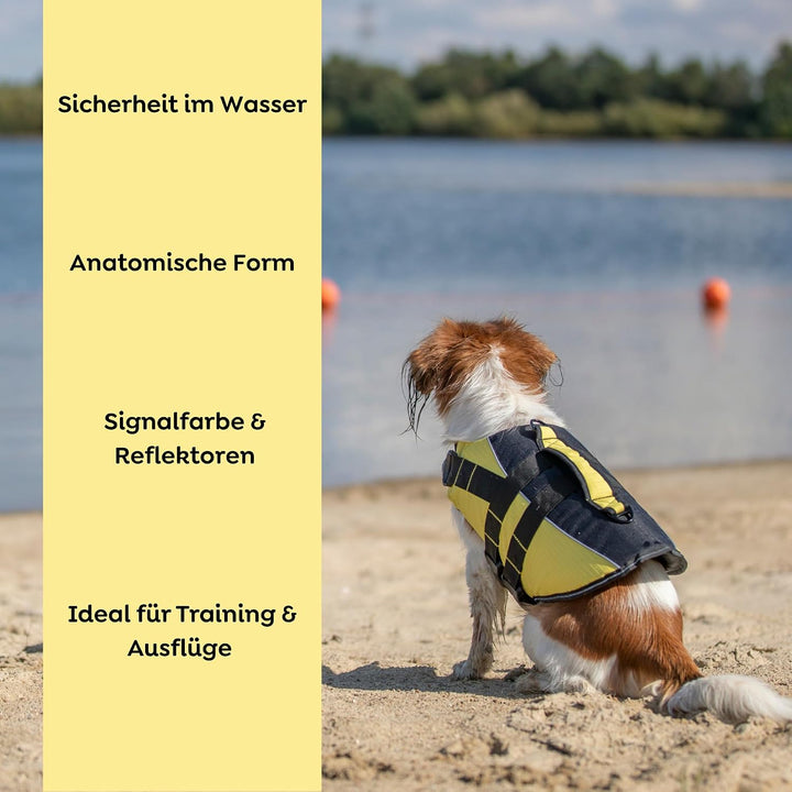 Trixie 30129 Schwimmweste für Hunde, XL, schwarz/gelb schwarz/gelb XL(1er Pack), schwarz/gelb XL(1er