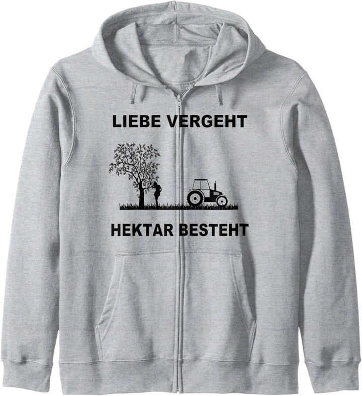 Liebe Vergeht Hektar Besteht Witziges Bauern Design Landwirt Kapuzenjacke
