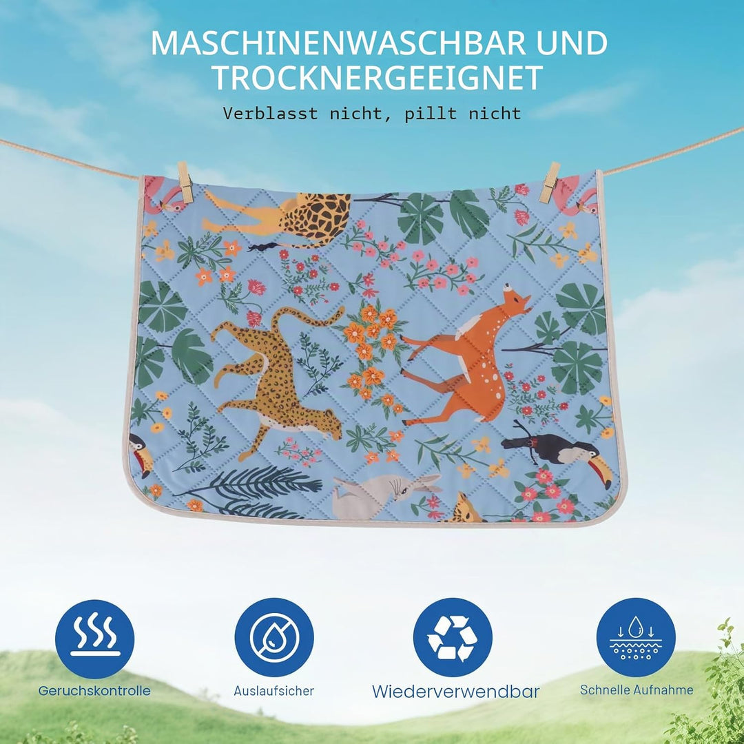 IEUUMLER 2 Stück Waschbar Haustier Urinunterlage, Wiederverwendbare Welpenunterlagen Matte für Hunde