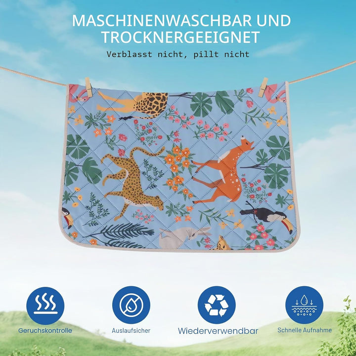 IEUUMLER 2 Stück Waschbar Haustier Urinunterlage, Wiederverwendbare Welpenunterlagen Matte für Hunde