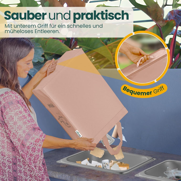 Norggo 3er-Pack Recycling System Taschen - Mülltrennsystem 3fach - Recycling Behälter 40 L - Mülltre